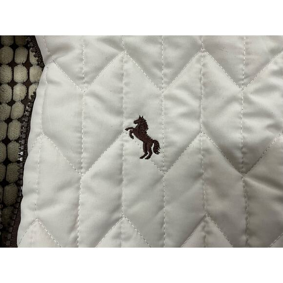 Cowgirl Up Reversible Women's  Size L Vest Full Zip Pockets Ivory and Brown - Picture 10 of 10